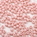 Creamy pink acrylic round beads for DIY jewelry making bracelets and necklaces - Light Pink