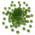 Perles en verre dépoli vert foncé 3x6mm en forme de rondelle pour la création de bijoux - 10g/Paquet (Environ 40 Pièces) / 3x6mm / Vert Herbe