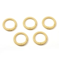 Five matte cream yellow alloy round spring gate rings for DIY jewelry and keychain projects - Diameter approx 23.5mm / Light Yellow