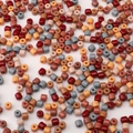 Mix of earthy tone glass cylinder beads for DIY jewelry in burgundy and khaki colors - Chubby Cylinder Style / 10g Pack (4mm) / Maillard Color Palette