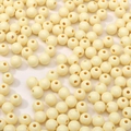 8-10mm cream round acrylic beads for DIY jewelry making and handmade accessories - Yellow