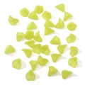 Frosted acrylic lime green calla lily beads for handmade jewelry DIY necklaces - Green
