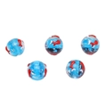 Perles en verre bleues avec motif poisson rouge pour bracelets et bijoux faits main - Bulle de Baleine