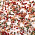 Colorful round glass beads in mixed earthy tones for DIY jewelry and necklace making - Beaded Style / 10g Pack (4mm) / Maillard Color Palette