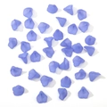 Frosted lavender lily flower acrylic beads for handmade DIY bracelet and necklace making - Blue