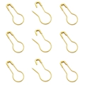Golden bulb pins for knitting and tags, showing open and closed pear shape metal clips - Gold
