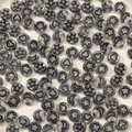 Flat round gray acrylic beads with black star moon heart patterns for DIY jewelry - Flat Round Beads / 7x4mm Aperture approx 1mm 50 Pcs/Pack / Transparent Base With Black Pattern