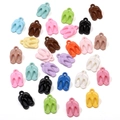 DIY colorful acrylic flip-flop charms for handmade bracelets and necklace accessories - Flip-Flop Pendant Style / 5 Pieces/Pack (13x20mm) / Mixed Colors