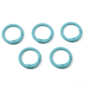 Light blue matte round spring O-rings for DIY crafts and jewelry making, set of 5 pieces - Diameter approx 23.5mm / Aquamarine