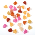 8.5x12mm frosted acrylic calla lily spacer beads in mixed warm colors for jewelry making - Late Autumn Color Mix