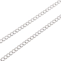 Silver stainless steel box chain link DIY jewelry accessories for bracelets and necklaces - Oval Link Chain Diameter 0.6mm Width 4mm Size 4x5mm / Steel Color 1m/Pack