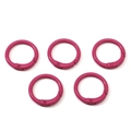 Five-piece rose pink alloy C-shaped spring ring buckles for DIY jewelry making - Diameter approx 23.5mm / Rose Red