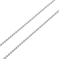 Polished silver stainless steel ball chain accessory for DIY jewelry making - Ball Bead Chain Width 2mm Size 2x2mm / Steel Color 1m/Pack