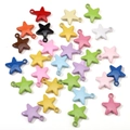 Colorful star-shaped acrylic charms with rings for DIY jewelry making and necklaces - Smooth Five-Pointed Star Pendant Style / 5 Pieces/Pack (19x22mm) / Mixed Colors