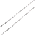 Bright silver stainless steel paperclip chain links for DIY bracelet and necklace making - Flat Paperclip Link Diameter 0.6mm Width 2.5mm Size 2.5x6.5mm / Steel Color 1m/Pack