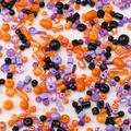 Mezcla de cuentas de vidrio naranja y morado para bisutería DIY de Halloween - 10 g / Serie de Halloween