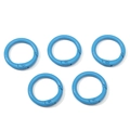 Five light blue matte spring O-rings for DIY jewelry and bag hardware accessories - Diameter approx 23.5mm / Lake Blue
