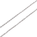 Polished silver stainless steel box chain for DIY bracelet and necklace making - Flat Cable Chain Diameter 0.6mm Width 2.5mm Size 2.3x3mm / Steel Color 1m/Pack