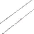 Polished silver stainless steel cable chain accessory for DIY handmade jewelry crafts - Flat Cable Chain Diameter 0.5mm Width 2mm Size 2x2.7mm / Steel Color 1m/Pack