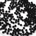 Cuentas acrílicas negras brillantes de 6mm con orificio para joyería artesanal - 6mm Agujero aprox. 1mm / Paquete de 10 / Negro