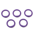 Five purple metal spring O-rings for DIY keychains and bags in a high-quality finish - Diameter approx 23.5mm / Dark Purple
