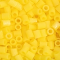 Vibrant yellow 5mm fuse beads for DIY crafts with a hollow cylindrical plastic shape - 5g/Pack (Approx. 500 Pcs) / Saturated Yellow (A05)