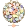 Bunte Kleeblatt-Acrylperlen im Macaron-Stil für DIY-Haarschmuck und Accessoires - Irisierendes Kleeblatt / 30 Stück/Packung / Macaron Mischfarben