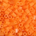 Vibrant orange plastic fuse beads in hollow cylindrical shape for DIY craft projects - 5g/Pack (Approx. 500 Pcs) / Bright Orange (A07)