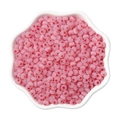 Perles oeil de chat roses 4mm semi-transparentes avec coeur rouge dans un bol blanc - 4mm (10g/paquet, env. 150 pièces) / Rouge