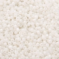 Cuentas de vidrio blanco perla con acabado iridiscente para bisutería DIY artesanal - Blanco Crema