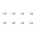 Lot de 8 breloques lapin en argent en acier inoxydable poli pour la création de bijoux - Boucle 4×8mm 100 Pièces/paquet