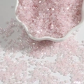 Pink iridescent bugle beads 2mm with AB coating for DIY jewelry making and embroidery - 2mm 450g/Pack / Light Pink