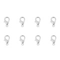 Lot de 8 fermoirs mousquetons en acier inoxydable argenté pour bijoux DIY - Fermoir Mousqueton 65 × 10 Mm 5 Pièces/paquet