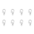 Lot de fermoirs mousquetons en acier inoxydable poli pour la création de bijoux DIY - Fermoir Mousqueton 7 × 12 Mm 5 Pièces/paquet