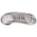 Silver memory steel wire coils for DIY jewelry making of bracelets and necklaces - 10 Loops/Pack / White K Plated