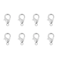 Lot de 8 fermoirs mousquetons en acier inoxydable argenté pour la création de bijoux DIY - Fermoir Mousqueton 9 × 15 Mm 5 Pièces/paquet