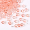 Pink gradient crystal rondelle glass beads with faceted surface for DIY jewelry making - Peach Pink (8x7mm) / 50 Pieces/Pack