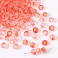 Orange faceted crystal glass wheel beads for DIY jewelry making and bracelets - Red (8x7mm) / 50 Pieces/Pack