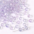 Faceted lavender glass rondelle beads for jewelry making with clear bead hole detail - Purple Blue (8x7mm)
