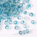 Faceted light blue gradient glass wheel beads for DIY handmade jewelry and bracelets - Peacock Green (8x7mm)