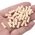 Accessorio perla di bambù in resina beige opaco per bracciali gioielli fatti a mano - Bianco Avorio (5 Pezzi/Confezione) / 13x5mm (Diametro del foro circa 1mm)
