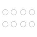 Lot de 8 anneaux de jonction ouverts en acier inoxydable argenté pour bijoux DIY - Boucle Simple 1 × 10 Mm 200 Pièces/paquet