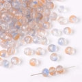 Faceted gradient glass wheel beads in blue and orange for DIY jewelry making - Blue Orange (8x7mm)