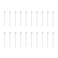 Tiges à œil en acier inoxydable argent poli pour création de bijoux DIY, lot de 20 - Aiguilles En Forme De 9 06 × 15 Mm 200 Pièces/paquet