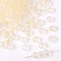 Faceted champagne glass rondelle beads for DIY jewelry making displayed on white background - Light Yellow (8x7mm)