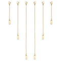 Rallonge de chaîne de bijoux en acier inoxydable doré avec fermoirs mousquetons pour DIY - Chaînes D'extension 1 De Chaque Longueur (6/10/15 Cm) Plaquées Or 3 Chaînes Par Paquet