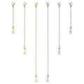 Lot de 6 chaînes d'extension en acier inoxydable or et argent avec fermoirs en 3 tailles - Chaînes D'extension 6/10/15 Cm Plaquées Or/couleur Naturelle 1 De Chaque 6 Chaînes Par Paquet