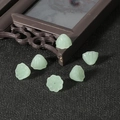 Light green 10mm glass lotus seed pod beads for DIY traditional hair ornaments - 10 Pieces/Pack / Light Green