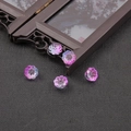 DIY purple and pink gradient glass lotus flower beads for handmade hair accessories - 10 Pieces/Pack / Gradient Blue Purple