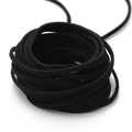 Plat zwart suède koord voor DIY sieraden maken en gevlochten armbanden projecten - Zwart
